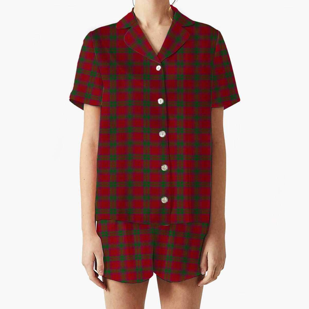 ScotsTee Shop Scottish McNab Modern Women's Short Sleeve Short Set Tartan Pyjama Set