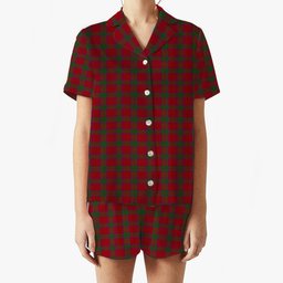 ScotsTee Shop Scottish McNab Modern Women's Short Sleeve Short Set Tartan Pyjama Set