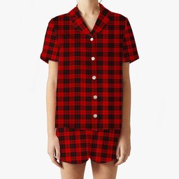 ScotsTee Shop Scottish MacLeod of Raasay SC Women's Short Sleeve Short Set Tartan Pyjama Set
