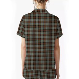 ScotsTee Shop Scottish McLeod of Harris Weathered Women's Short Sleeve Short Set Tartan Pyjama Set