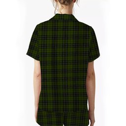 ScotsTee Shop Scottish MacLean Hunting Women's Short Sleeve Short Set Tartan Pyjama Set