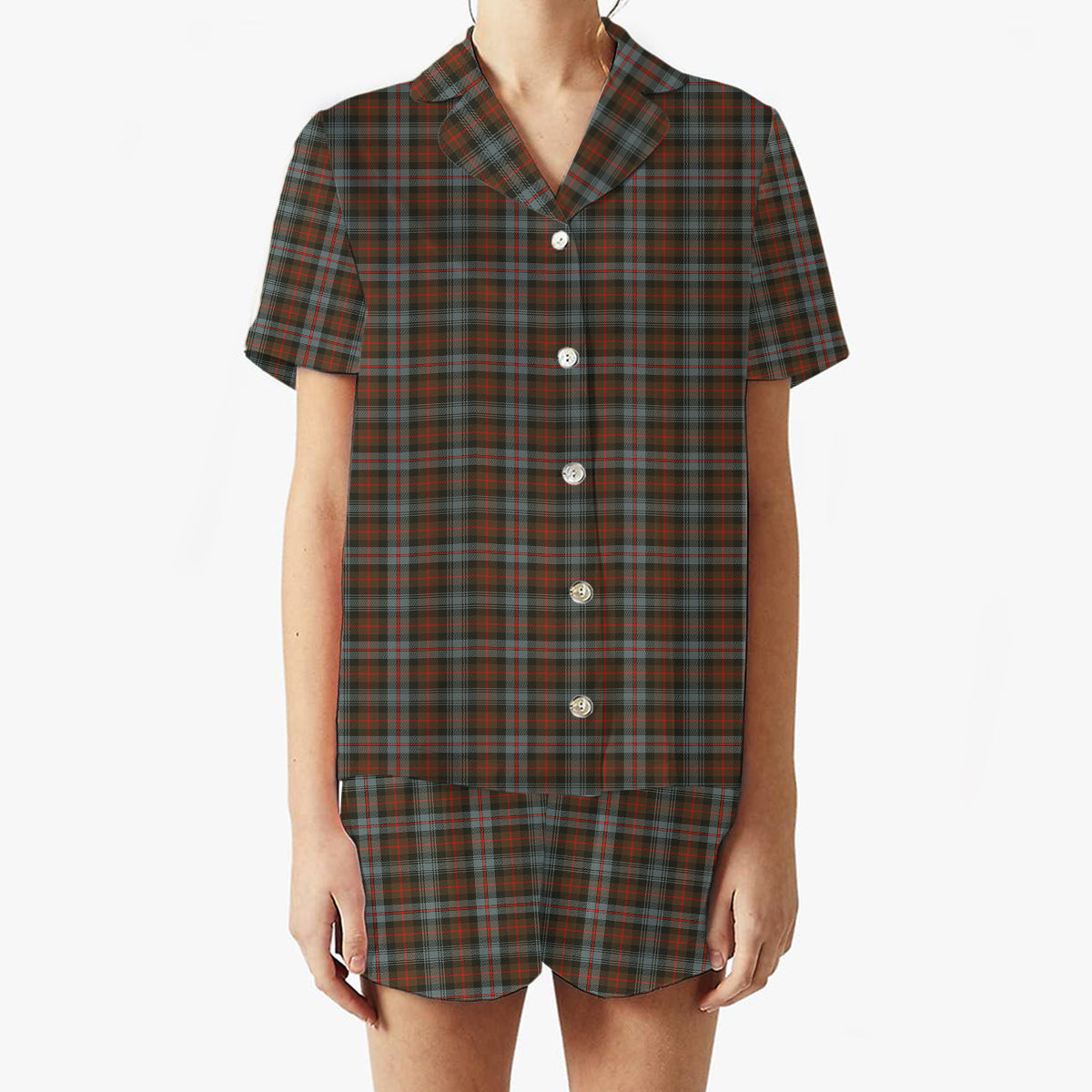 ScotsTee Shop Scottish Murray of Atholl Weathered Women's Short Sleeve Short Set Tartan Pyjama Set