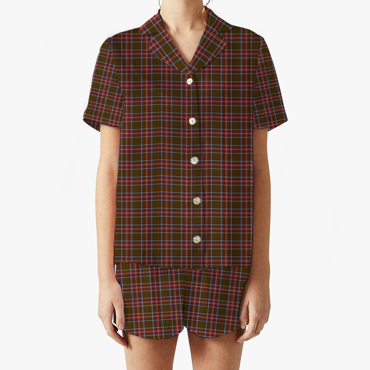 ScotsTee Shop Scottish Sellers Women's Short Sleeve Short Set Tartan Pyjama Set