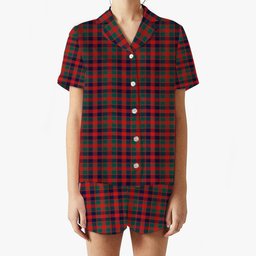 ScotsTee Shop Scottish McGowan Modern Women's Short Sleeve Short Set Tartan Pyjama Set
