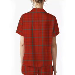 ScotsTee Shop Scottish Ross David Modern Women's Short Sleeve Short Set Tartan Pyjama Set
