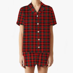 ScotsTee Shop Scottish McNicol Modern Women's Short Sleeve Short Set Tartan Pyjama Set