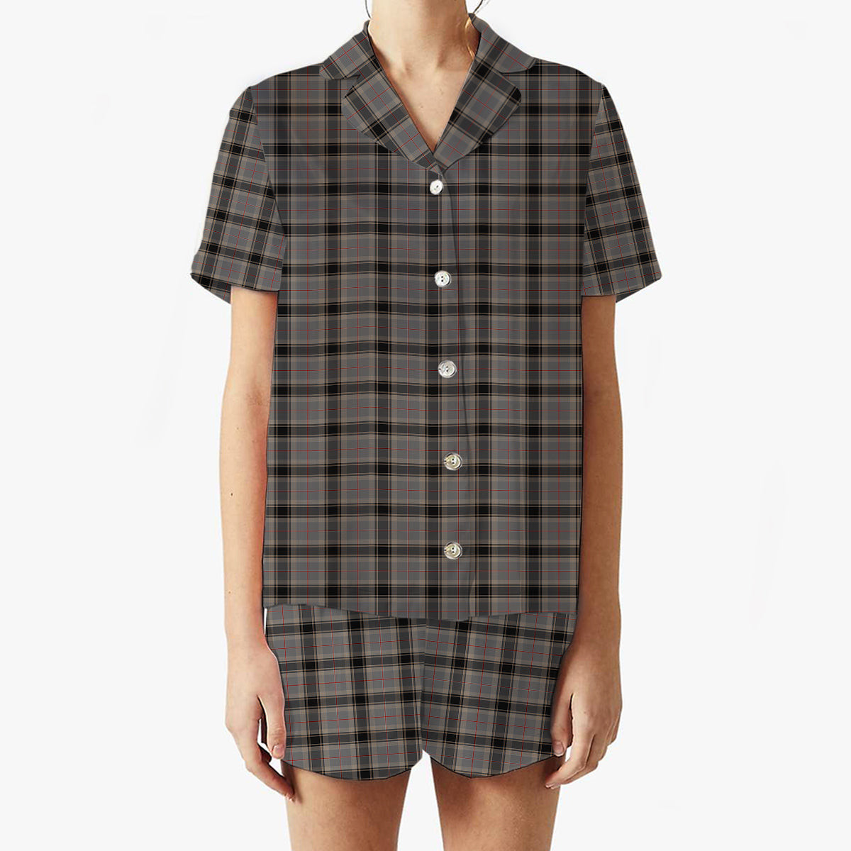 ScotsTee Shop Scottish Sobieski-Stewart Women's Short Sleeve Short Set Tartan Pyjama Set