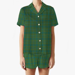 ScotsTee Shop Scottish Kennedy Irish Modern Women's Short Sleeve Short Set Tartan Pyjama Set