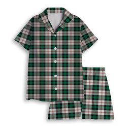 ScotsTee Shop Scottish Ross Arisaid Modern Women's Short Sleeve Short Set Tartan Pyjama Set