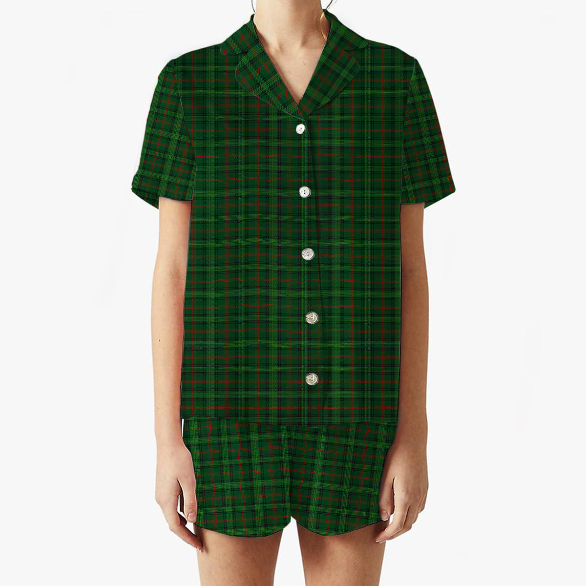 ScotsTee Shop Scottish Ross Hunting 2 Women's Short Sleeve Short Set Tartan Pyjama Set