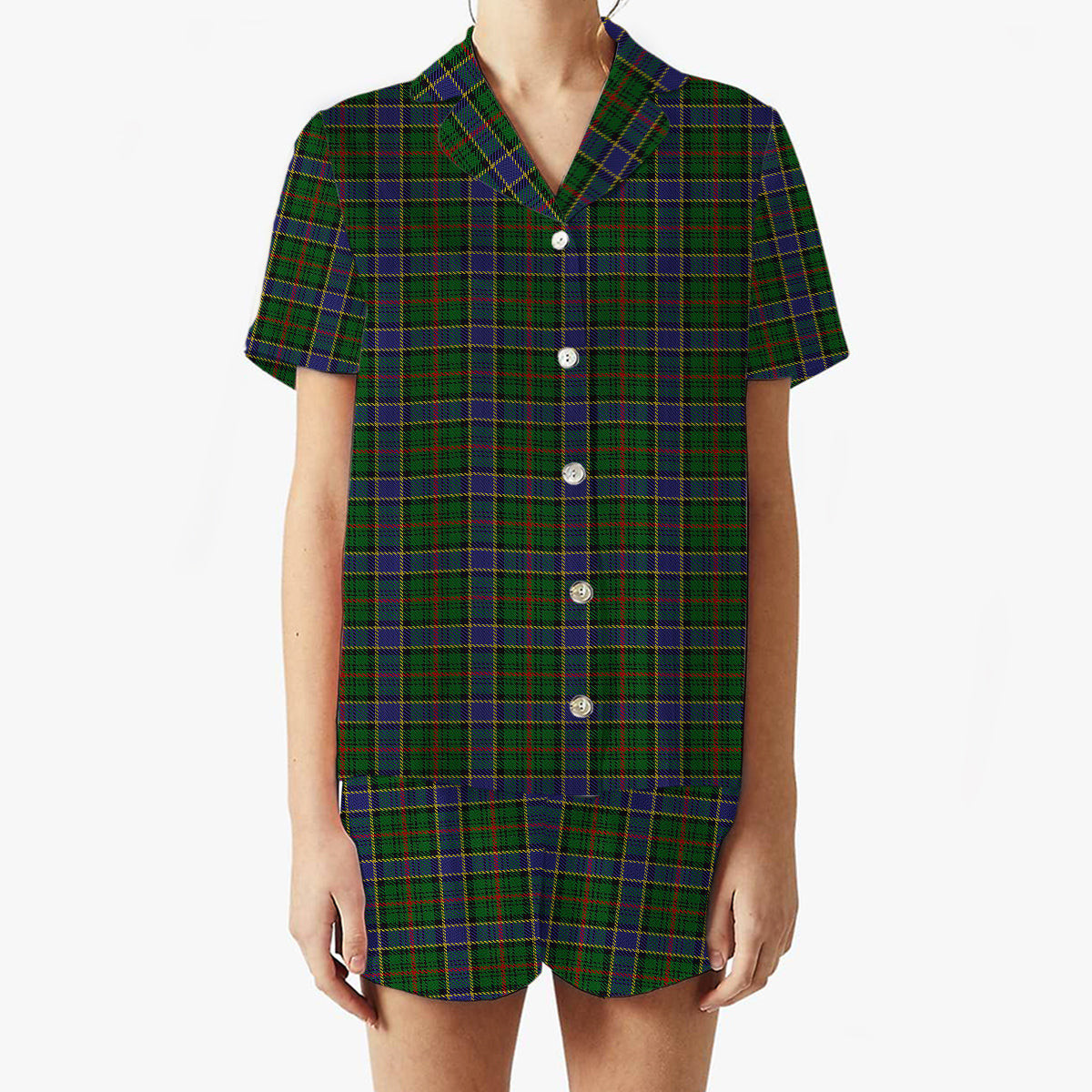 ScotsTee Shop Scottish Ogilvy Hunting 1 Women's Short Sleeve Short Set Tartan Pyjama Set