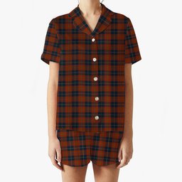 ScotsTee Shop Scottish Maclaine of Lochbuie Auld Sett Women's Short Sleeve Short Set Tartan Pyjama Set