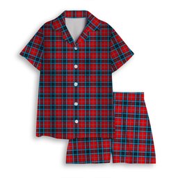 ScotsTee Shop Scottish MacTavish Modern Women's Short Sleeve Short Set Tartan Pyjama Set