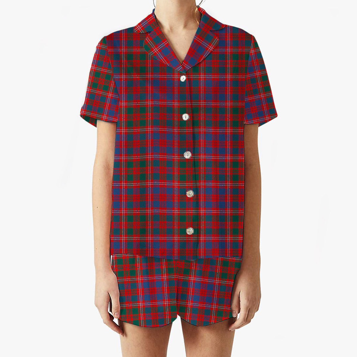 ScotsTee Shop Scottish MacColl Hunting Modern Women's Short Sleeve Short Set Tartan Pyjama Set