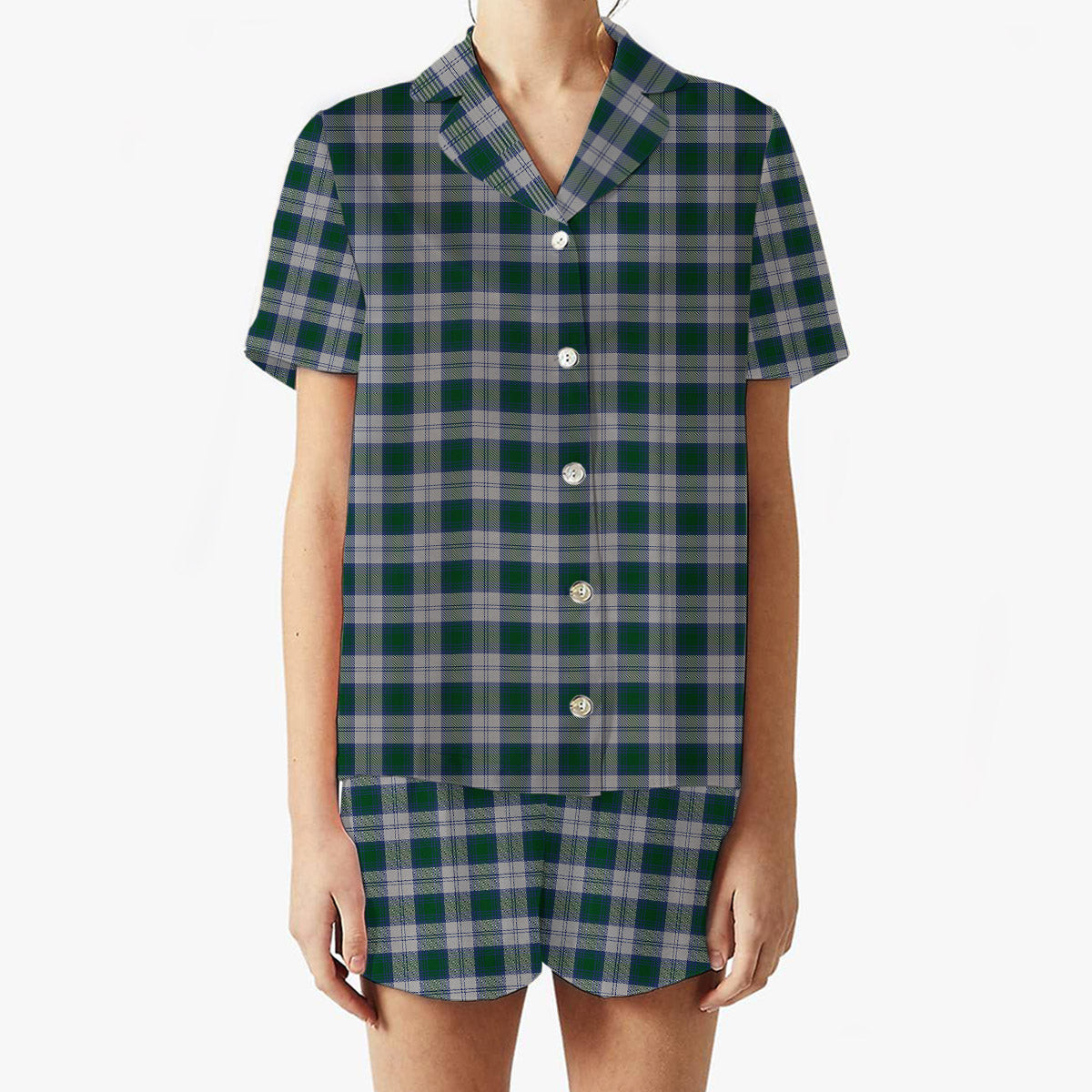 ScotsTee Shop Scottish Lindsay Dress Women's Short Sleeve Short Set Tartan Pyjama Set