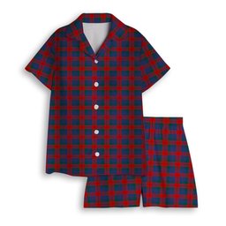 ScotsTee Shop Scottish Skene of Cromar Modern Women's Short Sleeve Short Set Tartan Pyjama Set