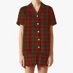 ScotsTee Shop Scottish Stewart of Galloway Women's Short Sleeve Short Set Tartan Pyjama Set