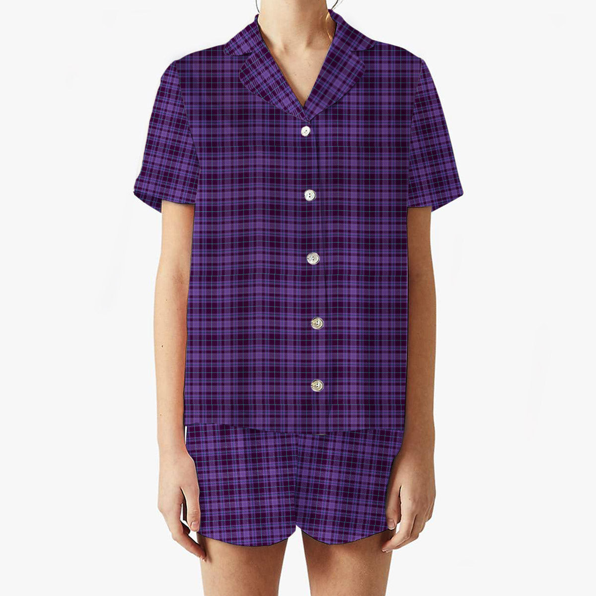 ScotsTee Shop Scottish Learmonth Family Herts Women's Short Sleeve Short Set Tartan Pyjama Set