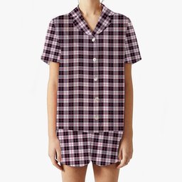 ScotsTee Shop Scottish MacPherson Hunting Modern Women's Short Sleeve Short Set Tartan Pyjama Set