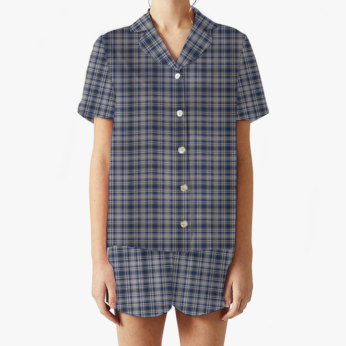 ScotsTee Shop Scottish Yorkshire, The Spirit of Women's Short Sleeve Short Set Tartan Pyjama Set