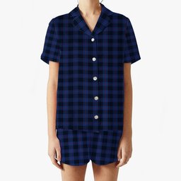 ScotsTee Shop Scottish McKay Blue Modern Women's Short Sleeve Short Set Tartan Pyjama Set