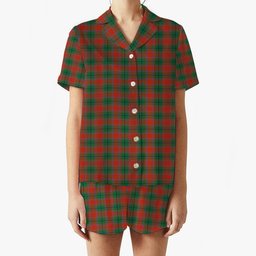 ScotsTee Shop Scottish MacPhail Blue Bands Ancient Women's Short Sleeve Short Set Tartan Pyjama Set