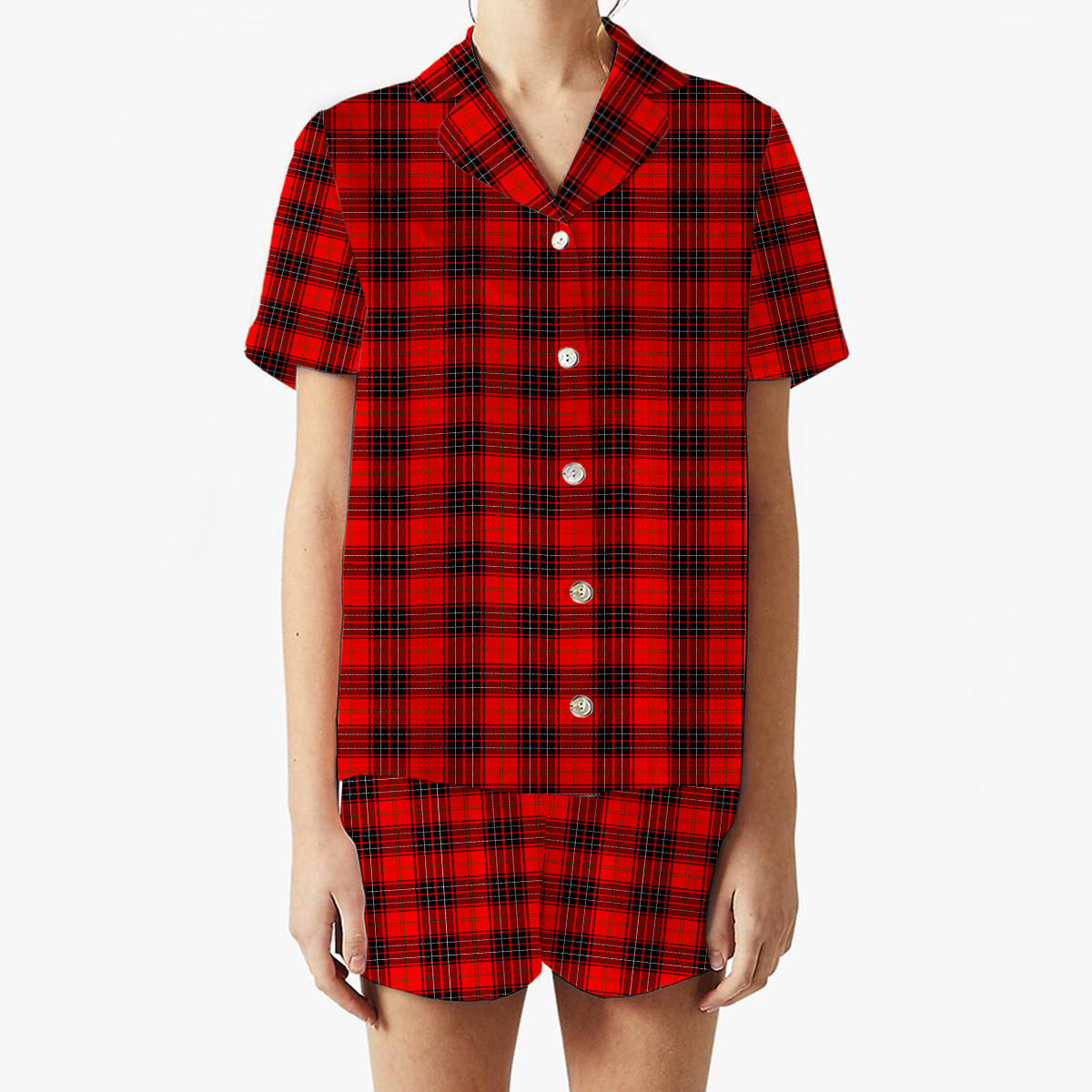 ScotsTee Shop Scottish Wemyss SC Women's Short Sleeve Short Set Tartan Pyjama Set