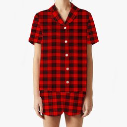 ScotsTee Shop Scottish Wemyss SC Women's Short Sleeve Short Set Tartan Pyjama Set