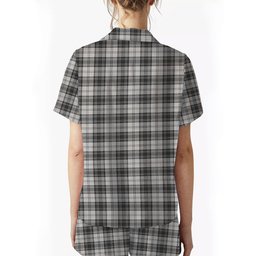 ScotsTee Shop Scottish Sandilands Grey Women's Short Sleeve Short Set Tartan Pyjama Set