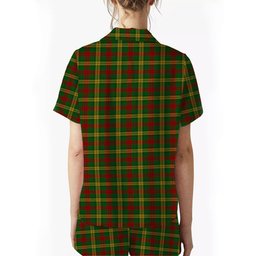 ScotsTee Shop Scottish MacMillan Society of Glasgow Women's Short Sleeve Short Set Tartan Pyjama Set