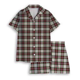 ScotsTee Shop Scottish McLean Dress Ancient Women's Short Sleeve Short Set Tartan Pyjama Set