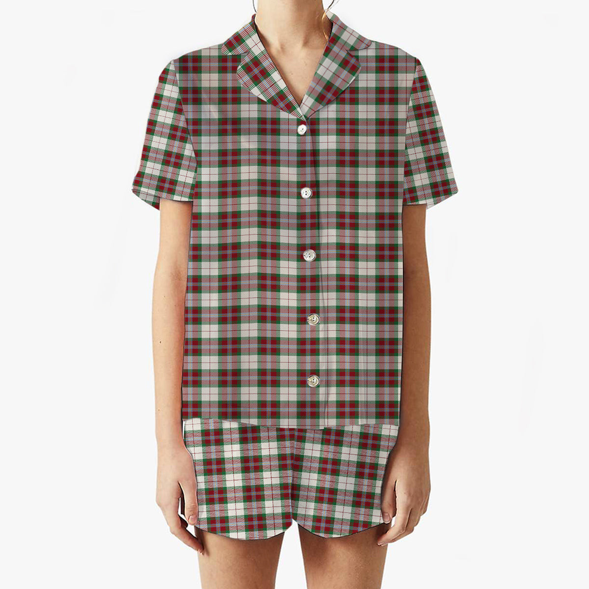 ScotsTee Shop Scottish McLean Dress Ancient Women's Short Sleeve Short Set Tartan Pyjama Set