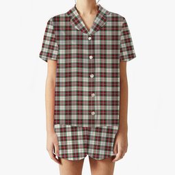 ScotsTee Shop Scottish McLean Dress Ancient Women's Short Sleeve Short Set Tartan Pyjama Set