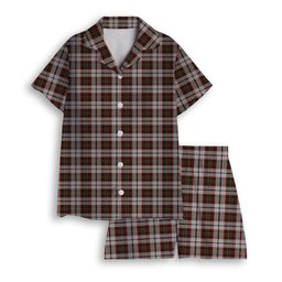 ScotsTee Shop Scottish Scott Dress Women's Short Sleeve Short Set Tartan Pyjama Set