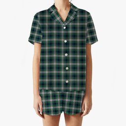ScotsTee Shop Scottish Johnston Dress Modern Women's Short Sleeve Short Set Tartan Pyjama Set