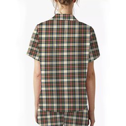 ScotsTee Shop Scottish Stewart Dress Modern SC Women's Short Sleeve Short Set Tartan Pyjama Set