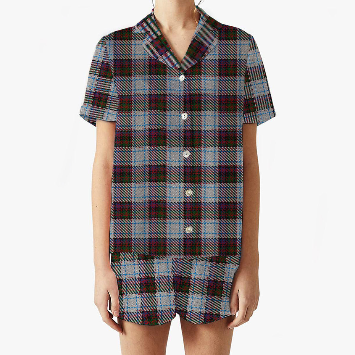 ScotsTee Shop Scottish MacDonald Dress Ancient Women's Short Sleeve Short Set Tartan Pyjama Set