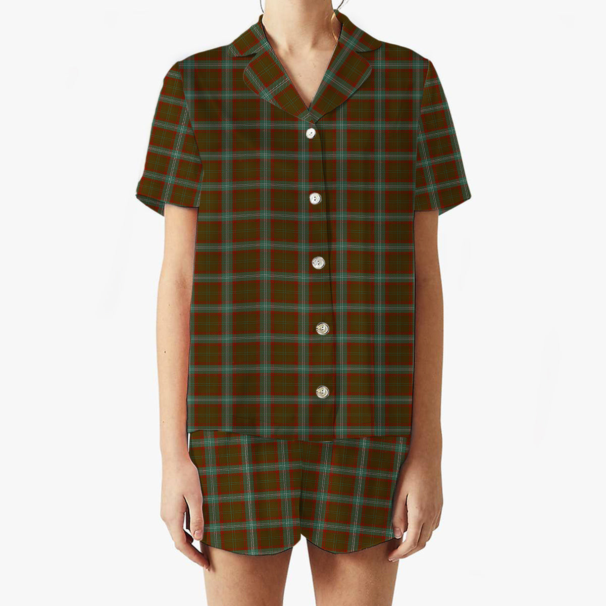 ScotsTee Shop Scottish Seton Hunting Women's Short Sleeve Short Set Tartan Pyjama Set