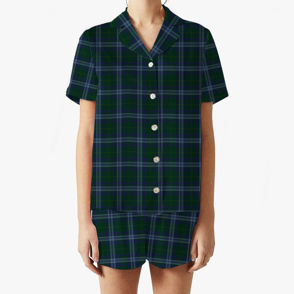 ScotsTee Shop Scottish Jones of Wales Women's Short Sleeve Short Set Tartan Pyjama Set