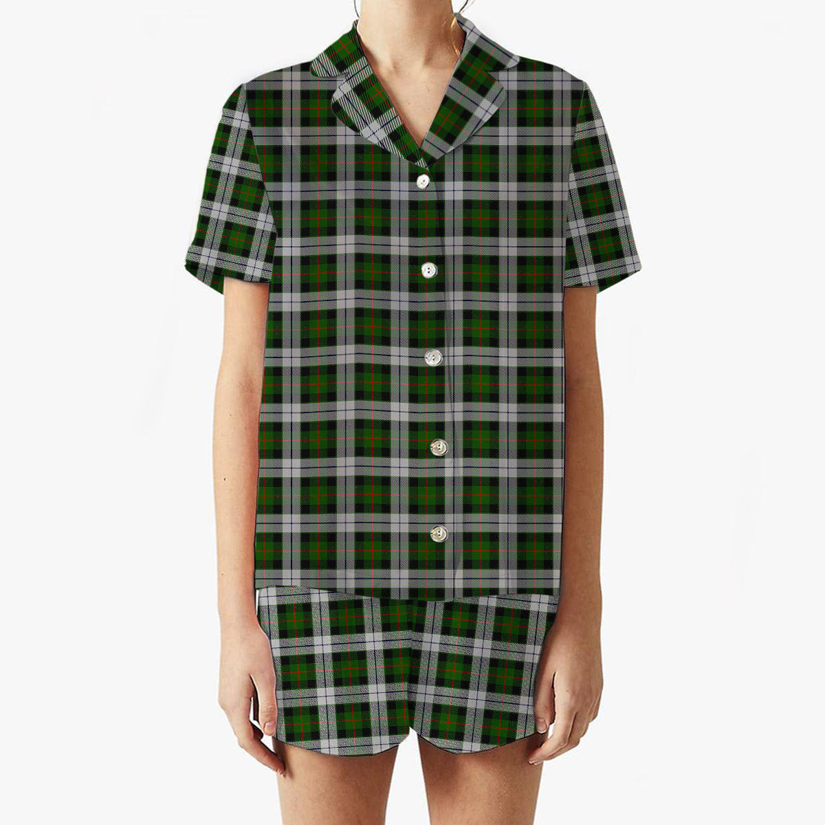 ScotsTee Shop Scottish Gunn Mrs Jane of Kirkhill House Wick Women's Short Sleeve Short Set Tartan Pyjama Set