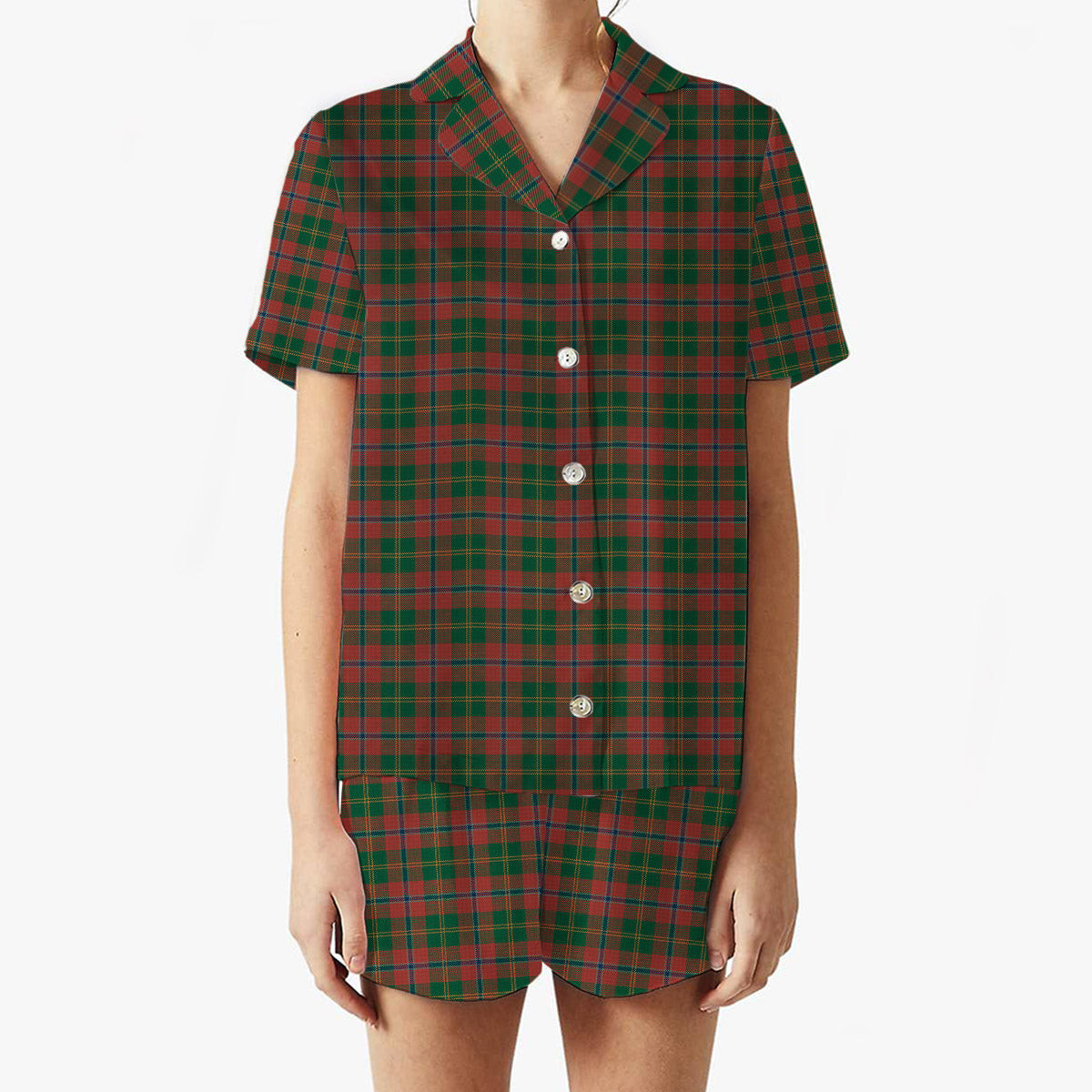 ScotsTee Shop Scottish Hutcheson Women's Short Sleeve Short Set Tartan Pyjama Set