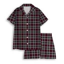 ScotsTee Shop Scottish Little Dress Women's Short Sleeve Short Set Tartan Pyjama Set