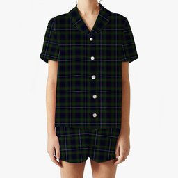 ScotsTee Shop Scottish Humphries Women's Short Sleeve Short Set Tartan Pyjama Set
