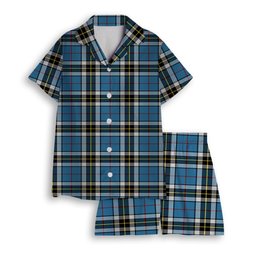 ScotsTee Shop Scottish Thompson Society Women's Short Sleeve Short Set Tartan Pyjama Set