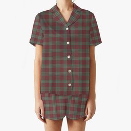 ScotsTee Shop Scottish Gregor Hunting Ancient Women's Short Sleeve Short Set Tartan Pyjama Set