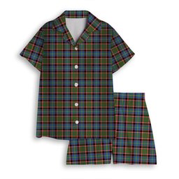 ScotsTee Shop Scottish Glass Women's Short Sleeve Short Set Tartan Pyjama Set