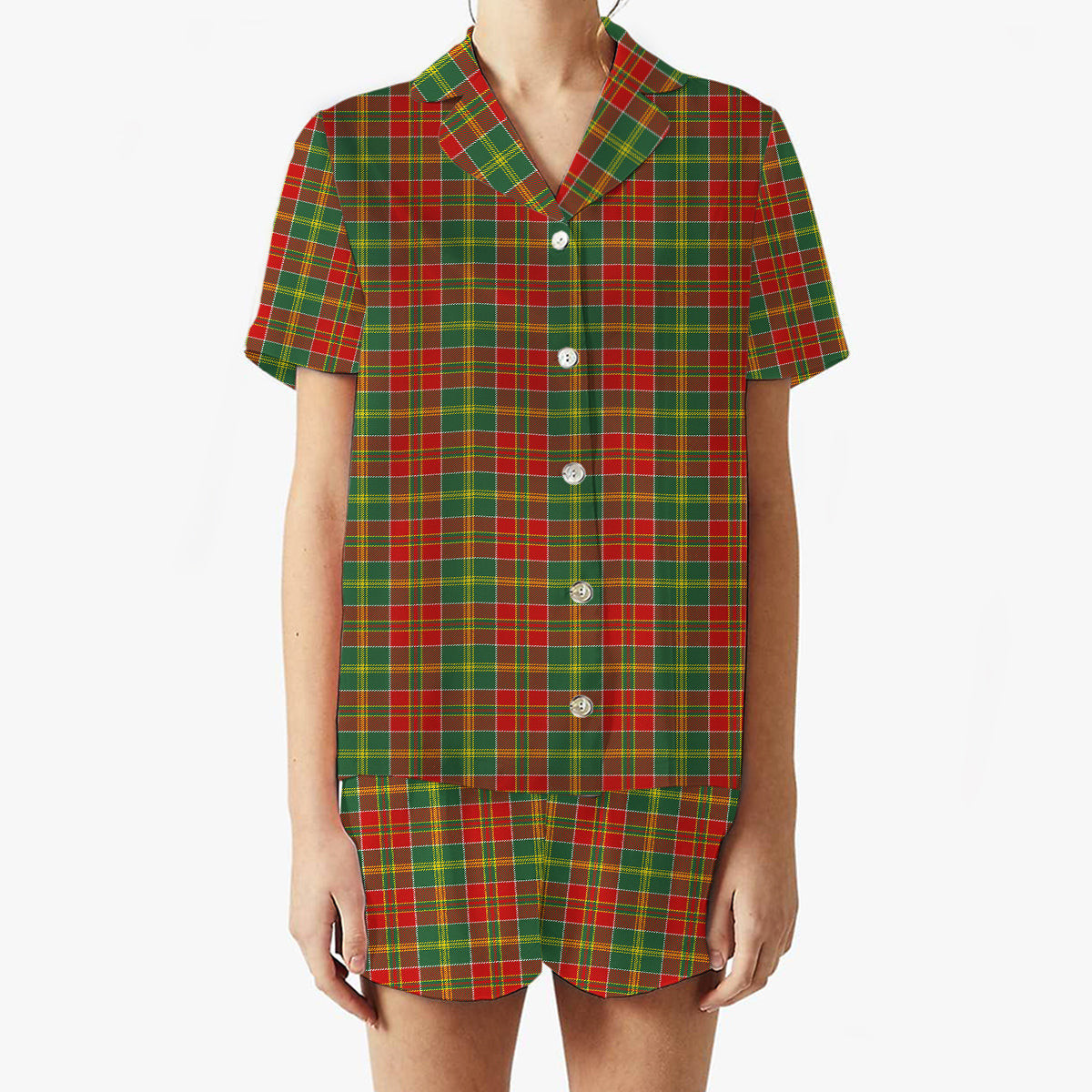 ScotsTee Shop Scottish McDonald of Kingsburgh Modern Women's Short Sleeve Short Set Tartan Pyjama Set