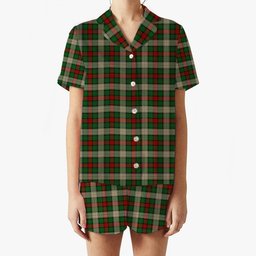 ScotsTee Shop Scottish Hohenzollern Staff Women's Short Sleeve Short Set Tartan Pyjama Set