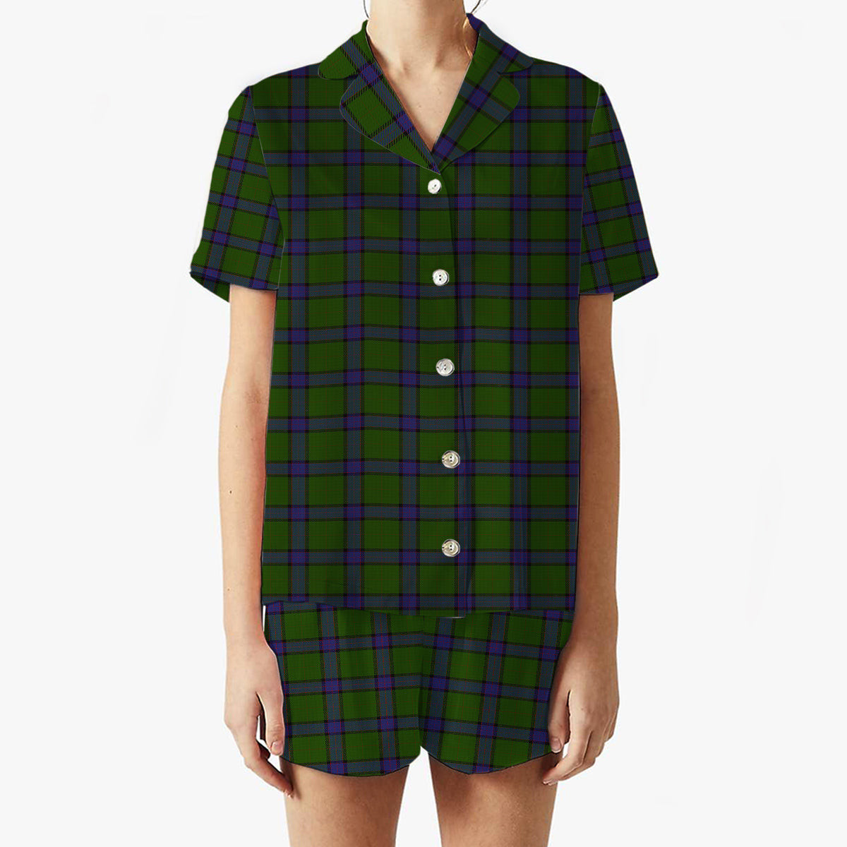 ScotsTee Shop Scottish MacWilliam Hunting Women's Short Sleeve Short Set Tartan Pyjama Set