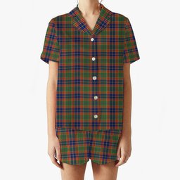 ScotsTee Shop Scottish Stephenson Old Modern Women's Short Sleeve Short Set Tartan Pyjama Set